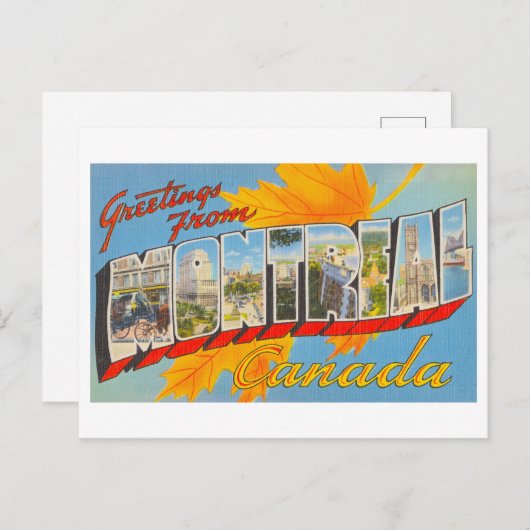  groeten uit Montreal, Canada Briefkaart (Voorkant / Achterkant)