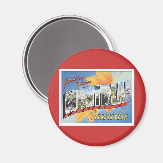 Groeten uit Montreal Canada Magneet (Voorkant / Achterkant)