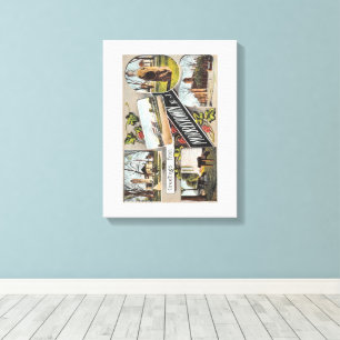 Groeten uit Morristown NJ  Stijl Canvas Afdruk