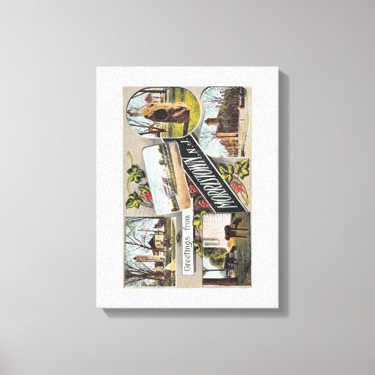 Groeten uit Morristown NJ Stijl Canvas Afdruk (Voorkant)