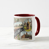 Groeten uit Morristown NJ Stijl Mok (Voorkant rechts)