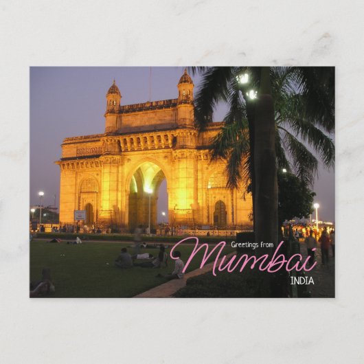 Groeten uit Mumbai India Ansichtkaart Briefkaart (Voorkant)