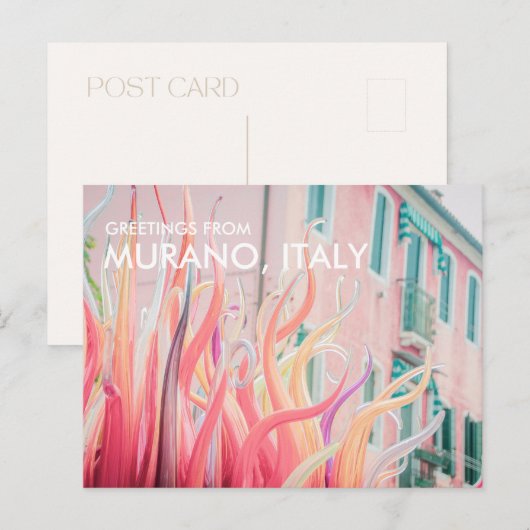 Groeten uit Murano Italië Briefkaart (Voorkant / Achterkant)