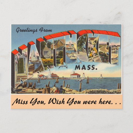 Groeten uit Nantucket Briefkaart (Voorkant)