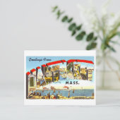  groeten uit Nantucket, Massachusetts Briefkaart (Staand voorkant)