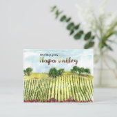 Groeten uit Napa Valley Vineyard Hills Briefkaart (Staand voorkant)
