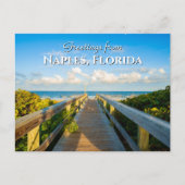 Groeten uit Naples Florida Beach Ansichtkaart Briefkaart (Voorkant)