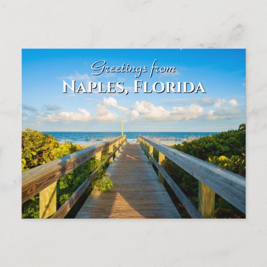 Groeten uit Naples Florida Beach Ansichtkaart Briefkaart (Voorkant)