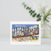 Groeten uit Narragansett, Rhode Island. Retro Briefkaart (Staand voorkant)