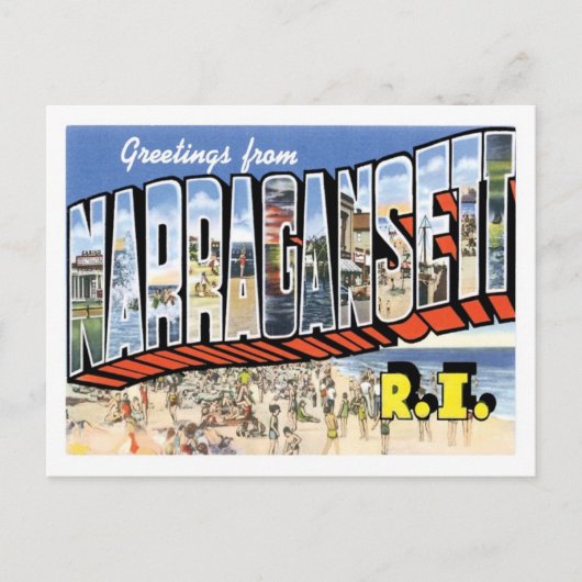 Groeten uit Narragansett Rhode Island US City Briefkaart (Voorkant)