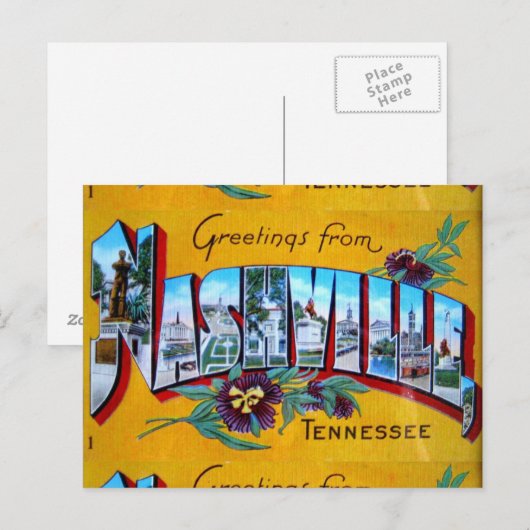 Groeten uit Nashville Briefkaart (Voorkant / Achterkant)