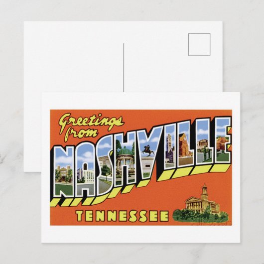 Groeten uit Nashville! Briefkaart (Voorkant / Achterkant)
