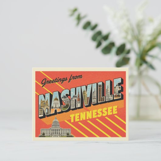 groeten uit Nashville, Tennessee Briefkaart (Staand voorkant)