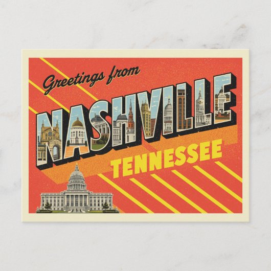  groeten uit Nashville, Tennessee Briefkaart (Voorkant)