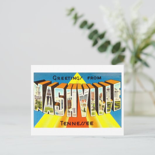  groeten uit Nashville, Tennessee Briefkaart (Staand voorkant)