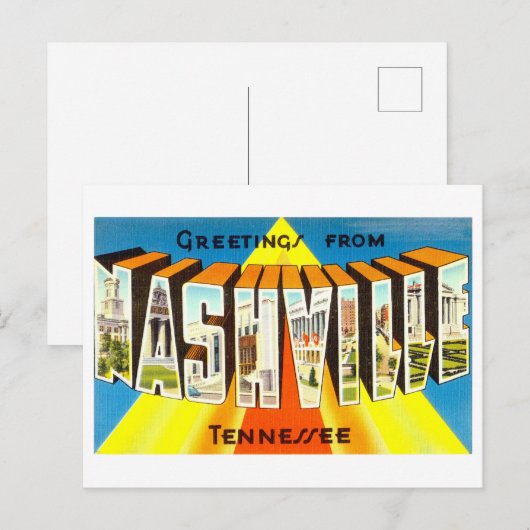  groeten uit Nashville, Tennessee Briefkaart (Voorkant / Achterkant)