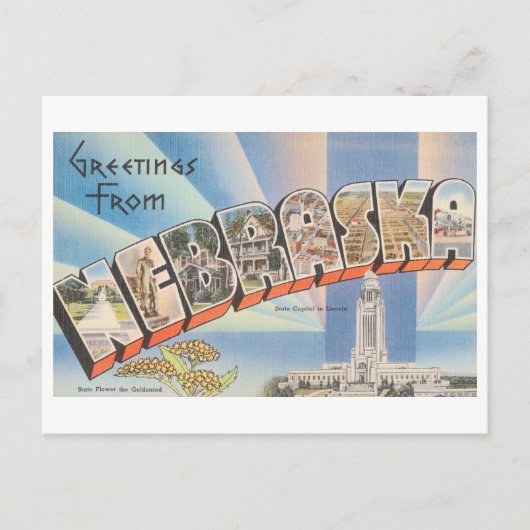  groeten uit Nebraska Briefkaart (Voorkant)