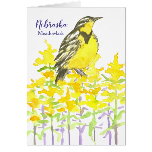 Groeten uit Nebraska Meadowlark Goldenrod (Voorkant)