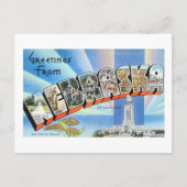  groeten uit Nebraska reisposter Briefkaart (Voorkant)