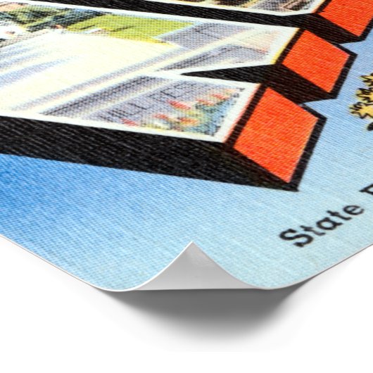  groeten uit Nebraska reizen Poster (Hoek)