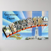  groeten uit Nebraska reizen Poster (Voorkant)
