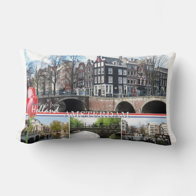 Groeten uit Nederland - Amsterdam Kussen (Voorkant)