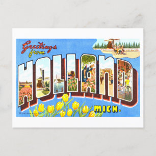  groeten uit Nederland, Michigan, Briefkaart