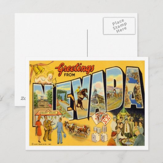 Groeten uit Nevada Briefkaart (Voorkant / Achterkant)