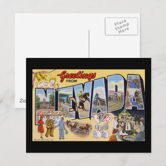 Groeten uit Nevada Briefkaart (Voorkant / Achterkant)