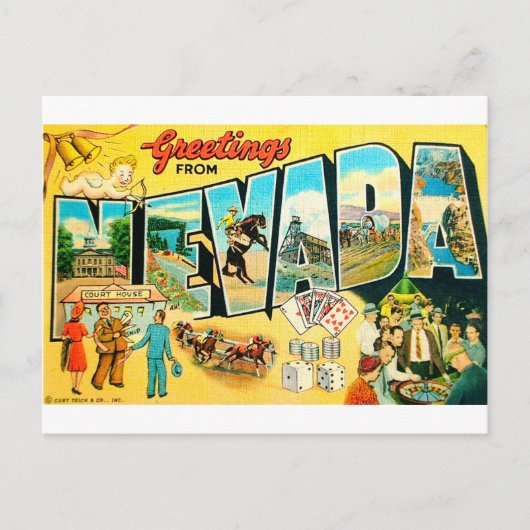 Groeten uit Nevada Briefkaart (Voorkant)