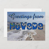 Groeten uit Nevada State Flag Hearts USA Briefkaart (Voorkant / Achterkant)