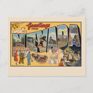 Groeten uit Nevada Vintage Ansichtkaart Briefkaart