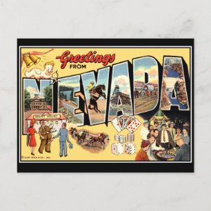 Groeten uit Nevada Vintage Postcard Briefkaart