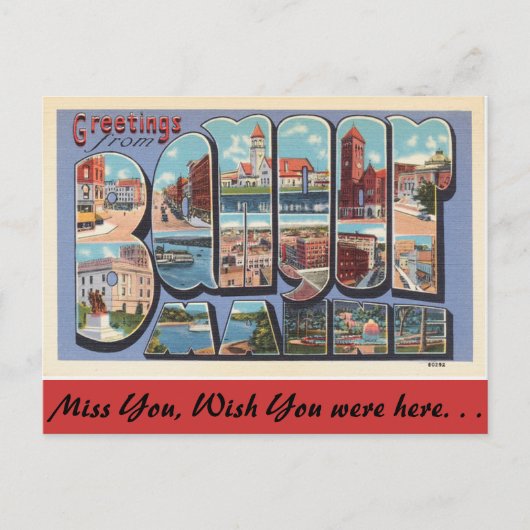 Groeten uit New Bangor Briefkaart (Voorkant)