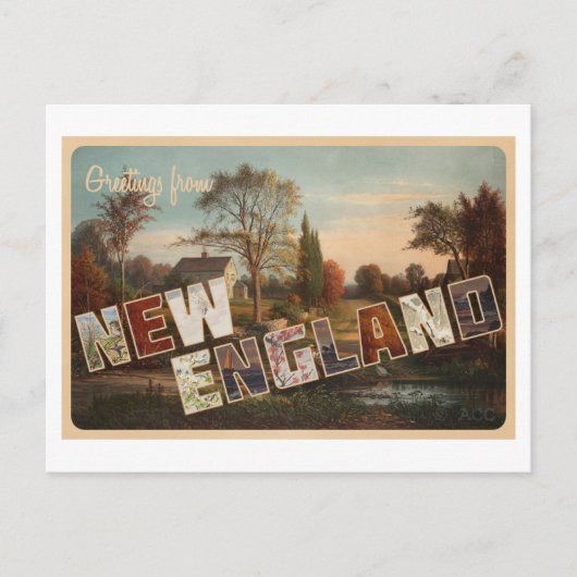 Groeten uit New England Briefkaart (Voorkant)