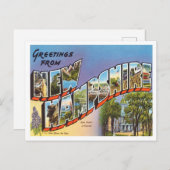 Groeten uit New Hampshi Vintage Travel Briefkaart (Voorkant / Achterkant)