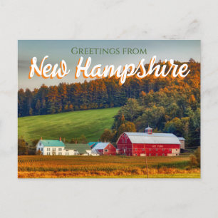 Groeten uit New Hampshire Ansichtkaart Loof Briefkaart