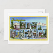 groeten uit New Hampshire Briefkaart (Voorkant / Achterkant)