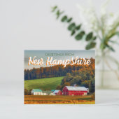 Groeten uit New Hampshire Briefkaart Foliage (Staand voorkant)