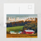 Groeten uit New Hampshire Briefkaart Foliage (Voorkant / Achterkant)