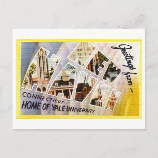groeten uit New Haven, Connecticut, Briefkaart (Voorkant)