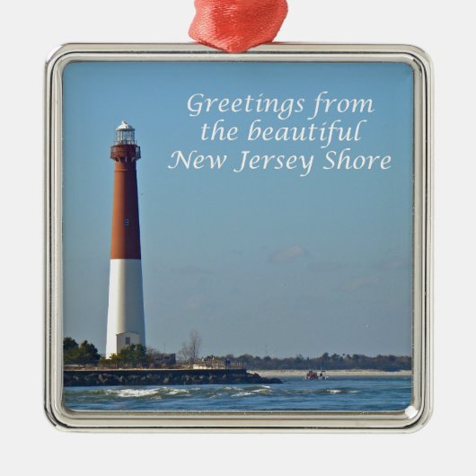 Groeten uit New Jersey - Barnegat Light Metalen Ornament (Voorkant)