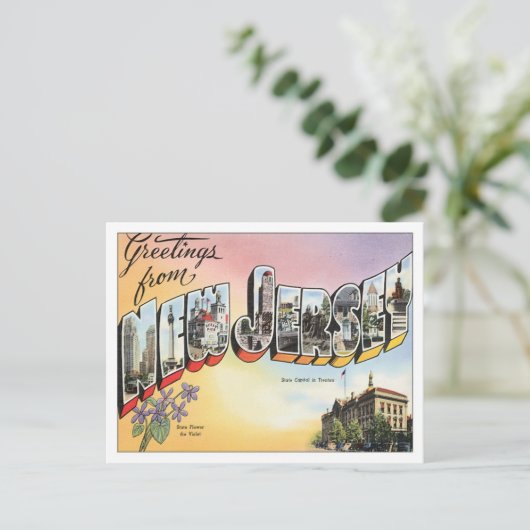 Groeten uit New Jersey Briefkaart (Staand voorkant)