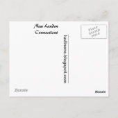 Groeten uit New Londen, Connecticut Briefkaart (Achterkant)