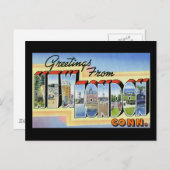 Groeten uit New London Connecticut Briefkaart (Voorkant / Achterkant)