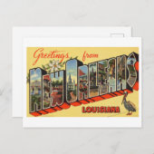 groeten uit New Orleans, Louisiana Briefkaart (Voorkant / Achterkant)