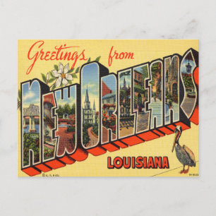 Groeten uit New Orleans, Louisiana Travel Briefkaart
