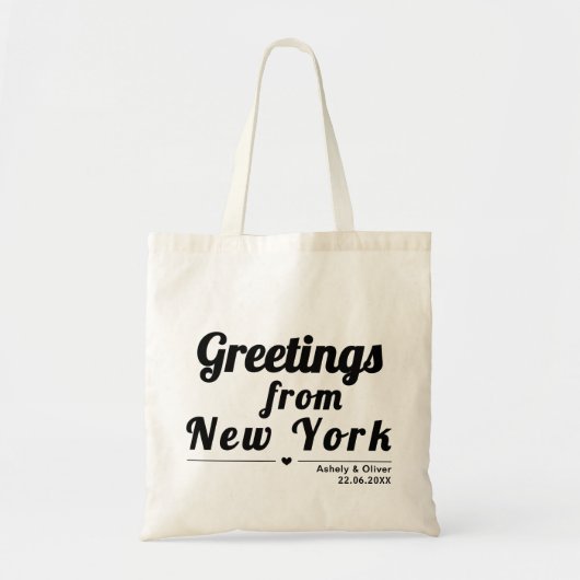 Groeten uit New York - aangepast trouwcadeau Tote Bag (Voorkant)