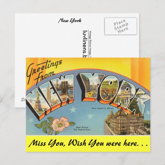 Groeten uit New York Briefkaart (Voorkant / Achterkant)