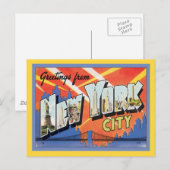 Groeten uit New York City America Briefkaart (Voorkant / Achterkant)